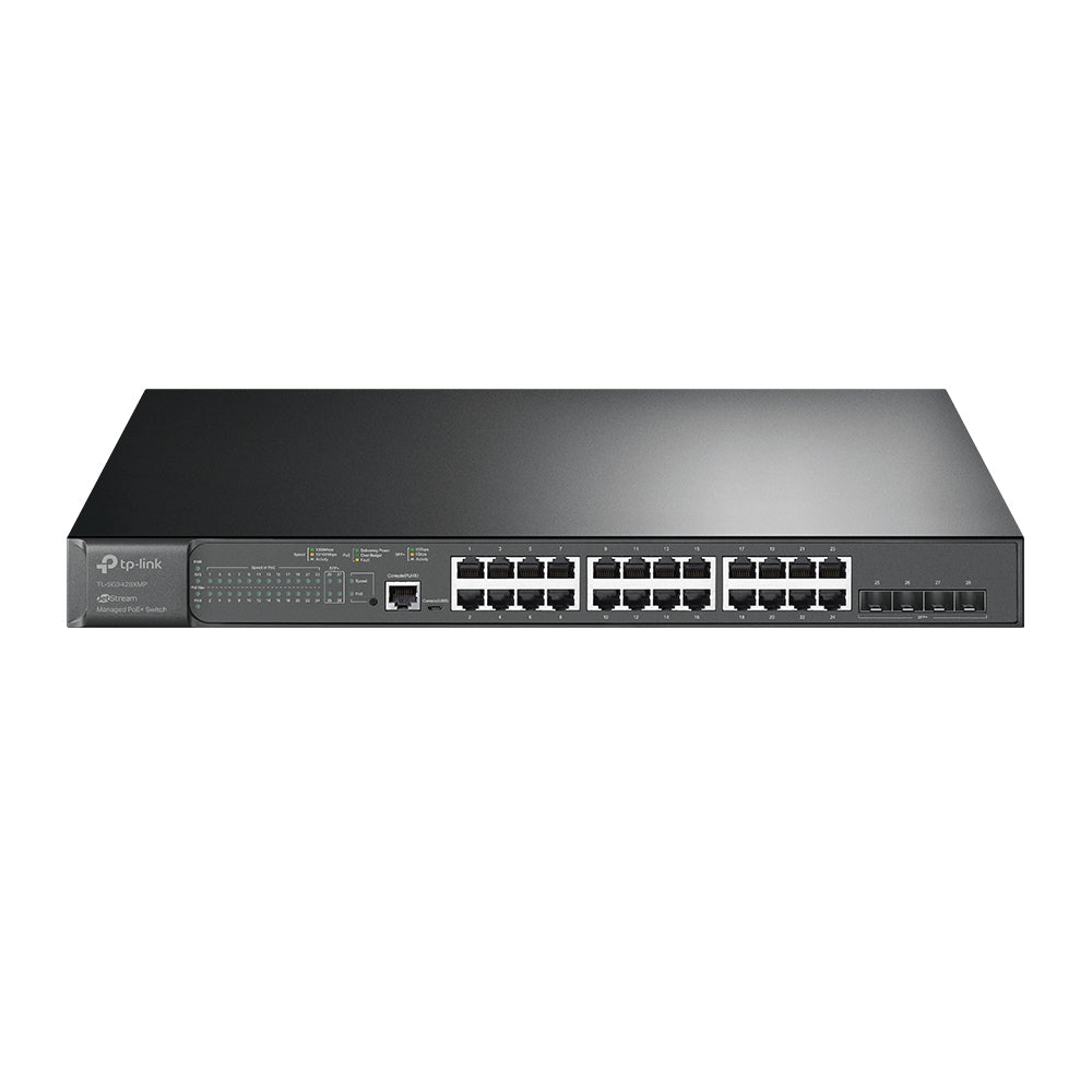 Switch JetStream Gigabit TP-Link Administrable L2 SG3428XMP (TL-SG3428XMP) de (24) puertos 10/100/1000 Mbps y (4) 10 GE SFP +L2+con POE - Switch JetStream Gigabit TP-Link Administrable L2 SG3428XMP (TL-SG3428XMP) de (24) puertos 10/100/1000 Mbps y (4) 10 GE SFP +L2+con POE -